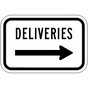 Deliveries Sign With Right Arrow PKE-22095