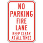 No Parking Fire Lane Keep Clear Sign PKE-21260