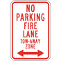 Fire Zone Sign with Arrows PKE-21270