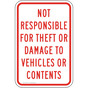 Parking Liability Sign for Parking Control PKE-21615