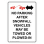 Portrait No Parking After Snowfall Sign With Symbol NHEP-37635