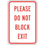 Please Do Not Block Exit Sign for Parking Control
