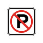 No Parking Sign With Symbol PKE-20000