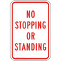 No Stopping Or Standing Sign for Parking Control PKE-20340
