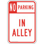 No Parking In Alley Sign for Parking Control PKE-20590