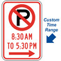 No Parking Symbol With Right Arrow Sign PKE-21435