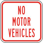No Motor Vehicles Sign for Parking Control PKE-22230