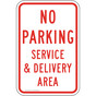 No Parking Service Delivery Area Sign PKE-22300
