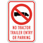 No Tractor Trailer Sign for Parking Control PKE-22615