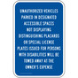 Portrait Unauthorized Vehicles Parked Reflective Sign PKE-37005