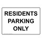 Residents Parking Only Sign NHE-37885