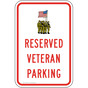Reserved Veteran Parking Sign for Parking Control PKE-18253