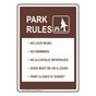 Park Rules Sign for Alcohol / Drugs NHE-17262