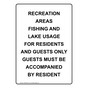 Portrait Recreation Areas Fishing And Lake Usage Sign NHEP-36612