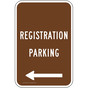 Registration Parking With Left Arrow Sign