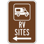 RV Sites Left Arrow Sign for Recreation PKE-16889