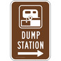 Dump Station Right Arrow Sign for Hazmat