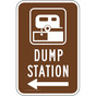 Dump Station Left Arrow Sign for Hazmat PKE-16906