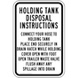 Holding Tank Disposal Instructions Sign PKE-16908