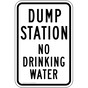 Dump Station No Drinking Water Sign PKE-17194