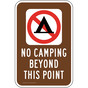 No Camping Beyond This Point Sign PKE-17195