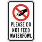 Please Do Not Feed Waterfowl Sign PKE-17259