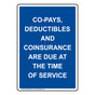 Portrait Co-Pays, Deductibles And Coinsurance Sign NHEP-33940_BLU