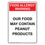 Portrait Food Allergy Warning Our Food May Contain Sign NHEP-15649