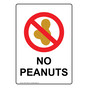 Portrait No Peanuts Sign With Symbol NHEP-15658