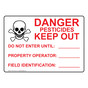 Pesticides Keep Out Do Not Enter Sign NHE-27243