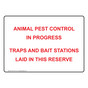 Animal Pest Control In Progress Sign NHE-27273