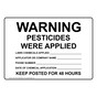 Rhode Island Warning Pesticides Were Applied Sign NHE-27433-RhodeIsland
