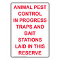 Portrait Animal Pest Control In Progress Traps Sign NHEP-27273