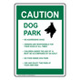 Dog Park Rules Sign With Symbol NHE-16800
