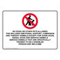 NO DOGS OR OTHER PETS ALLOWED Sign With Symbol NHE-50915