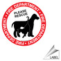 Fire Department Please Rescue Label for Pets / Pet Waste LABEL_SYM_837