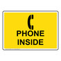 Phone Inside Sign With Symbol NHE-35229_YLW