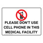 Please Don't Use Cell Phone In This Sign With Symbol NHE-35252