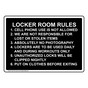 Locker Room Rules 1. Cell Phone Use Is Not Sign NHE-37101_BLK