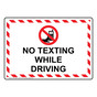 No Texting While Driving Sign With Symbol NHE-38661_WRSTR