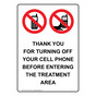 Turn Off Your Cell Phone Entering Area Sign NHEP-14123