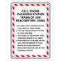 Portrait Cell Phone Charging Station Terms Sign NHEP-35217_WRSTR