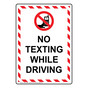 Portrait No Texting While Driving Sign With Symbol NHEP-38661_WRSTR