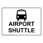 Airport Shuttle Sign With Symbol NHE-38131