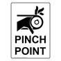 Portrait Pinch Point Sign With Symbol NHEP-32867