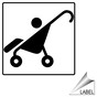Stroller Symbol Label for Children / School Safety LABEL_SYM_82