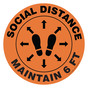 Social Distance Maintain 6 Feet Floor Label CS258911