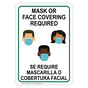 Mask Or Face Covering Required - Se Require Mascarilla Bilingual Sign CS261845