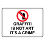 Graffiti Is Not Art It's A Crime Sign With Symbol NHE-32244