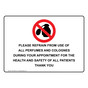 Please Refrain From Use Of All Perfumes Sign With Symbol NHE-35655